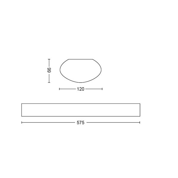 Pantalla LED de superficie SOFTLINE 24W 60cm, Projectline 2200lm 2700K/2350Lm 4000K
