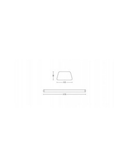 Pantalla LED de superficie SOFTLINE 50W 117cm, Projectline, 5000lm 2700K/5300lm 4000K
