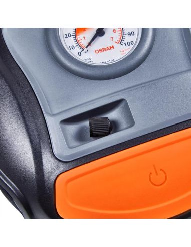 Hueco para tapón Inflador de Neumáticos OSRAM Tyreinflate 200 OTI200 - 12V - Rápido, Cable Enrollable y Adaptadores OTI200