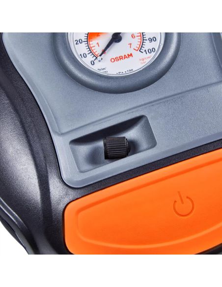 Hueco para tapón Inflador de Neumáticos OSRAM Tyreinflate 200 OTI200 - 12V - Rápido, Cable Enrollable y Adaptadores OTI200