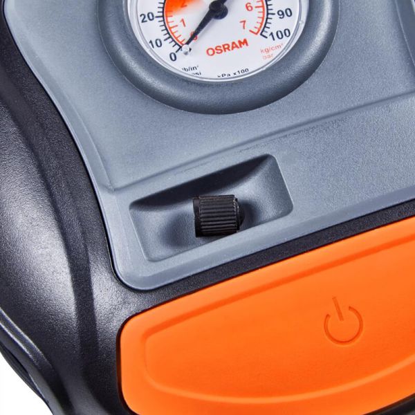 Bouchon pour gonfleur de pneus OSRAM Tyreinflate 200 OTI200 - 12 V - Câble rapide et enroulable et adaptateurs OTI200