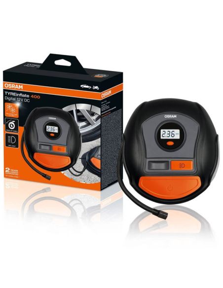 Caja Inflador Digital de Neumáticos OSRAM Tyreinflate 400 OTI400 - 12V - Rápido y Preciso OTI400