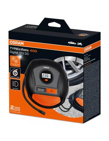 Inflador Digital de Neumáticos OSRAM Tyreinflate 400 OTI400 - 12V - Rápido y Preciso OTI400
