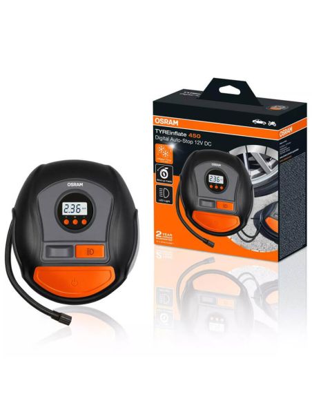 Inflador Digital de Neumáticos OSRAM TYREinflate 450 - 12V - Parada Automática OTI450