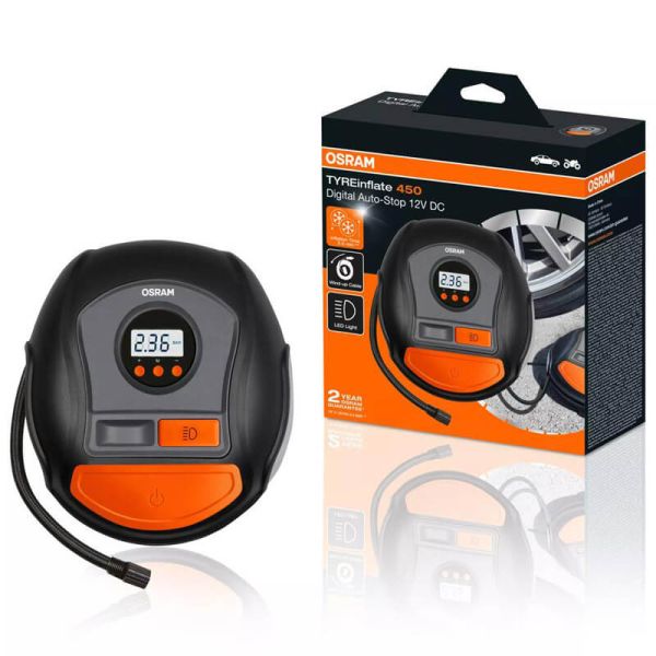 Inflador Digital de Neumáticos OSRAM TYREinflate 450 - 12V - Parada Automática OTI450
