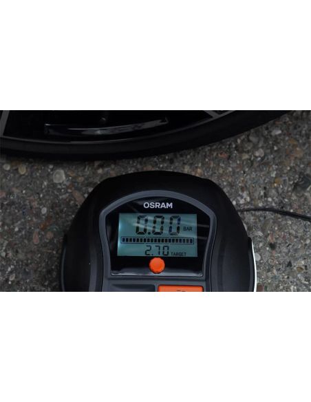 OSRAM TYREinflate 1000 Digital Tire Inflator Display - 12V - Parada Automática - 2 M
