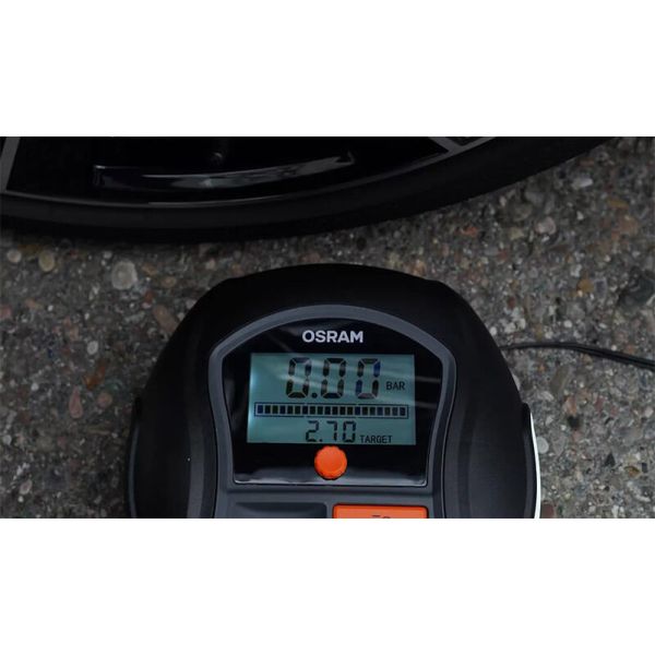OSRAM TYREinflate 1000 Digital Tire Inflator Display - 12V - Parada Automática - 2 M