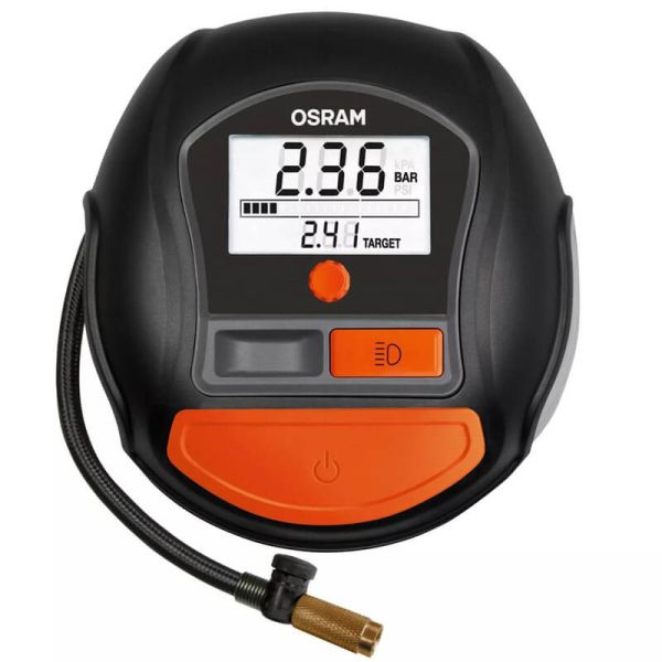OSRAM TYREinflate 1000 Inflador de pneus digital - 12 V - Parada automática - 2 M