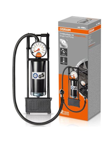 Bomba de Pie OSRAM TYREinflate 10 ESSENTIAL - Inflado Manual Compacto y Portátil OFP10ESN Osram