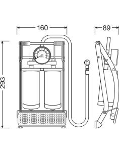Pompe à pied OSRAM TYREinflate 20 ESSENTIAL - Double cylindre - Gonflage rapide Osram OFP20ESN 2