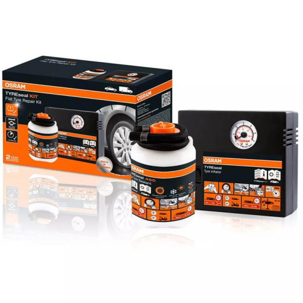 Kit Sellador de Neumáticos OSRAM TYREseal KIT - 450ml + Compresor + Funda OTSK4