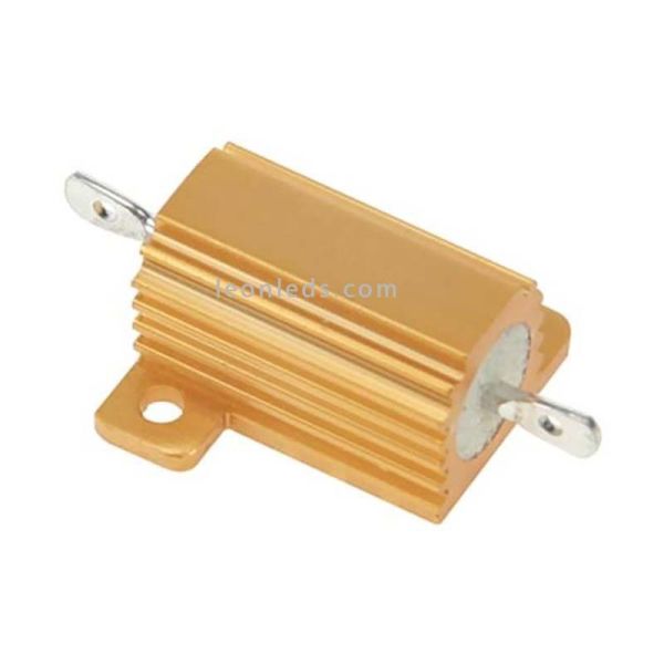 Resistenciapotencia en caja de aluminio 25W 27 ohm para fallo en panel de control | LeonLeds