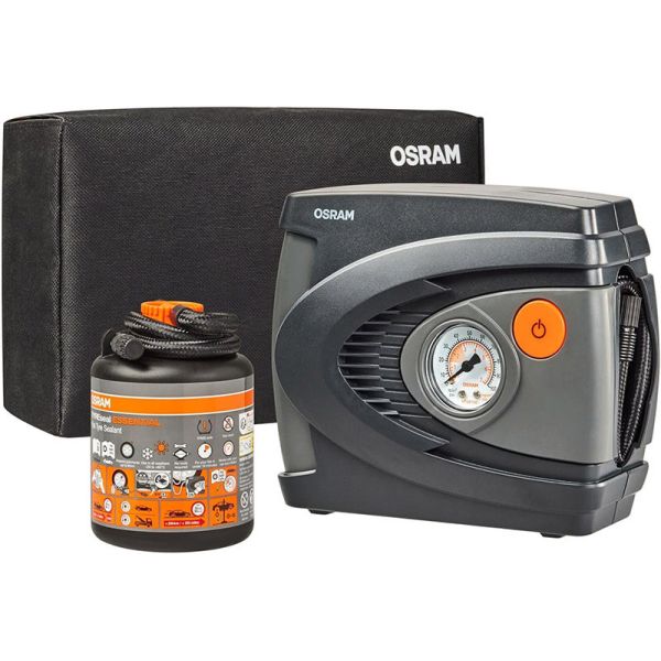 Kit de selante de pneus OSRAM TYREseal ESSENTIAL - 450ml + inflador analógico Osram