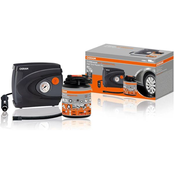 Kit de produit d'étanchéité pour pneus OSRAM TYREseal ESSENTIAL - 450 ml + gonfleur analogique Osram
