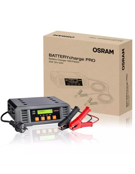 Carregador de bateria profissional OSRAM BATTERYcharge PRO 30A - 12V/24V Osram