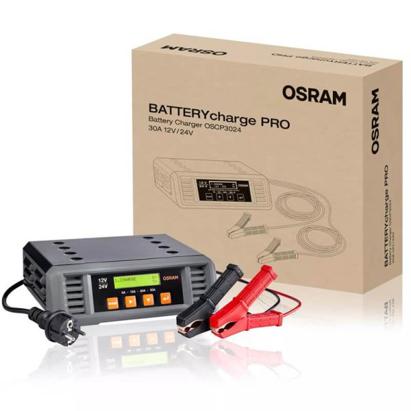 Cargador de Batería Profesional OSRAM BATTERYcharge PRO 30A - 12V/24V Osram