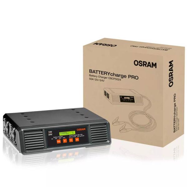 Carregador de bateria profissional OSRAM BATTERYcharge PRO 50A - 12V/24V Osram