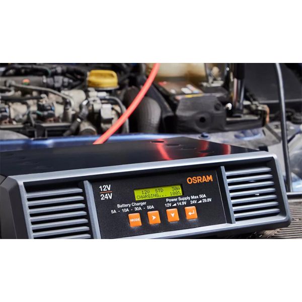 Carregador de bateria profissional OSRAM BATTERYcharge PRO 50A - 12V/24V Osram OSCP5024
