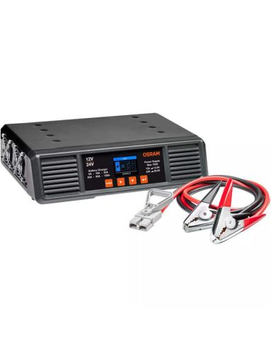 Cargador de Batería Profesional OSRAM BATTERYcharge PRO 100A - 12V/24V on pinzas