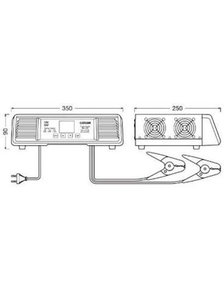 Carregador de bateria profissional OSRAM BATTERYcharge PRO 100A - 12V/24V
