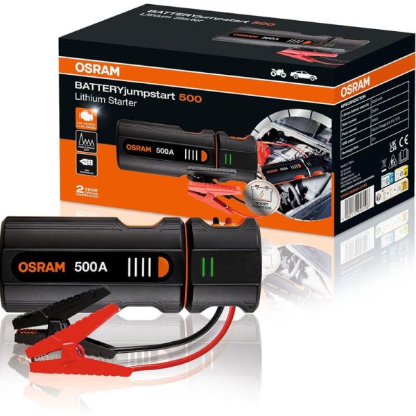 Arrancador de Batería OSRAM BATTERYjumpstart 500 - 12V, Boost Function, USB-C OJS010 Osram