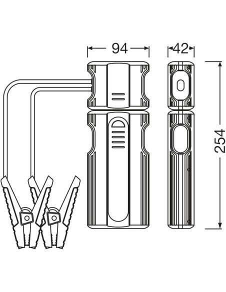 Démarreur de batterie OSRAM BATTERYjumpstart 500 - 12 V, fonction Boost, USB-C OJS010 Osram