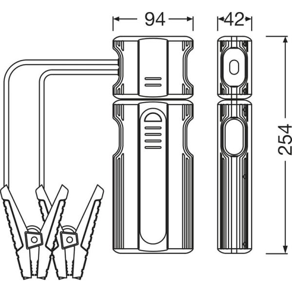 Démarreur de batterie OSRAM BATTERYjumpstart 1000 - 12 V, 8 000 mAh, fonction Boost, USB-C