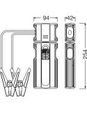 Medidas Arrancador de Batería OSRAM BATTERYjumpstart 1500 - 12V, 1500A, Boost Function, Carga Rápida PD60W
