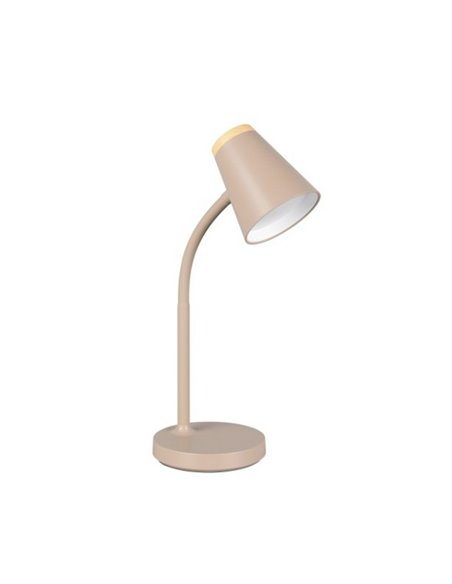 Lámpara LED de sobremesa tipo flexo PONGO brazo flexible interruptor integrado incl. 1x4,5W 500lm 3000K IP20 Beige