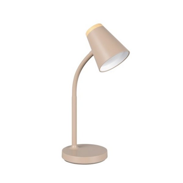 Lámpara LED de sobremesa tipo flexo PONGO brazo flexible interruptor integrado incl. 1x4,5W 500lm 3000K IP20 Beige