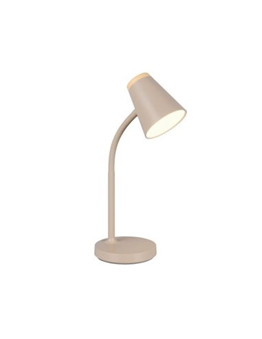 Lámpara LED de sobremesa tipo flexo PONGO brazo flexible interruptor integrado incl. 1x4,5W 500lm 3000K IP20 Beige