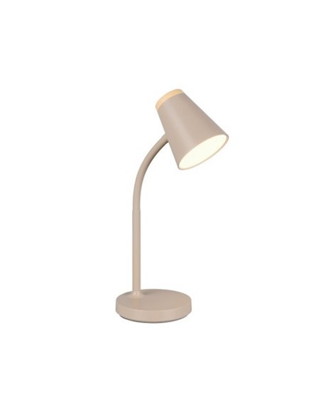 Lampe de table LED PONGO avec bras flexible et interrupteur intégré. 1 x 4,5 W 500 lm 3 000 K IP20 Beige