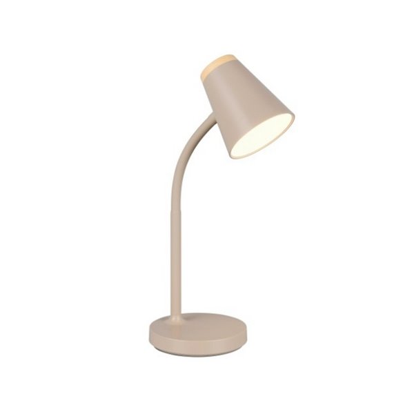 Luminária de mesa LED PONGO com braço flexível e interruptor integrado. 1x4,5W 500lm 3000K IP20 Bege