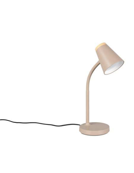 Lampe de table LED PONGO avec bras flexible et interrupteur intégré. 1 x 4,5 W 500 lm 3 000 K IP20 Beige