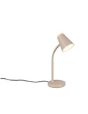 Lámpara LED de sobremesa tipo flexo PONGO brazo flexible interruptor integrado incl. 1x4,5W 500lm 3000K IP20 Beige