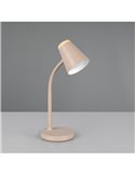 Lámpara LED de sobremesa tipo flexo PONGO brazo flexible interruptor integrado incl. 1x4,5W 500lm 3000K IP20 Beige