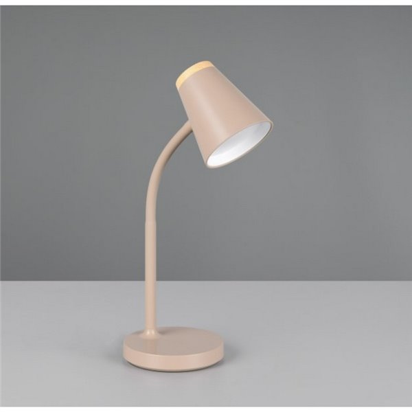 Lámpara LED de sobremesa tipo flexo PONGO brazo flexible interruptor integrado incl. 1x4,5W 500lm 3000K IP20 Beige
