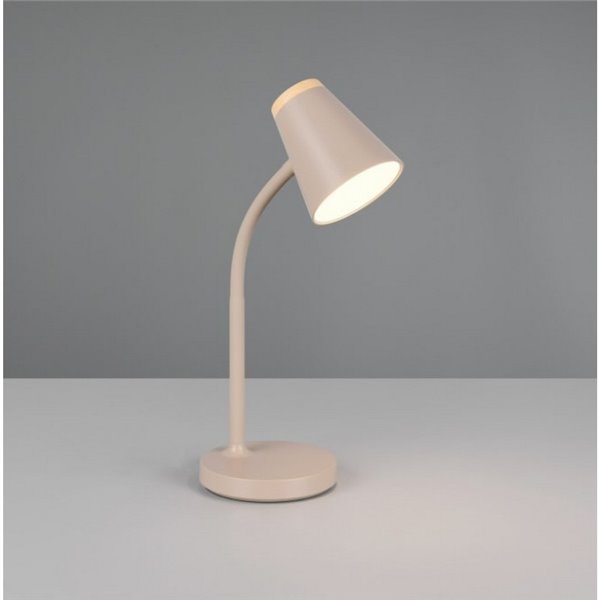 Lámpara LED de sobremesa tipo flexo PONGO brazo flexible interruptor integrado incl. 1x4,5W 500lm 3000K IP20 Beige
