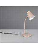 Lámpara LED de sobremesa tipo flexo PONGO brazo flexible interruptor integrado incl. 1x4,5W 500lm 3000K IP20 Beige