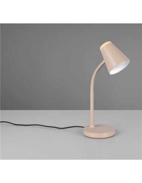 Lámpara LED de sobremesa tipo flexo PONGO brazo flexible interruptor integrado incl. 1x4,5W 500lm 3000K IP20 Beige