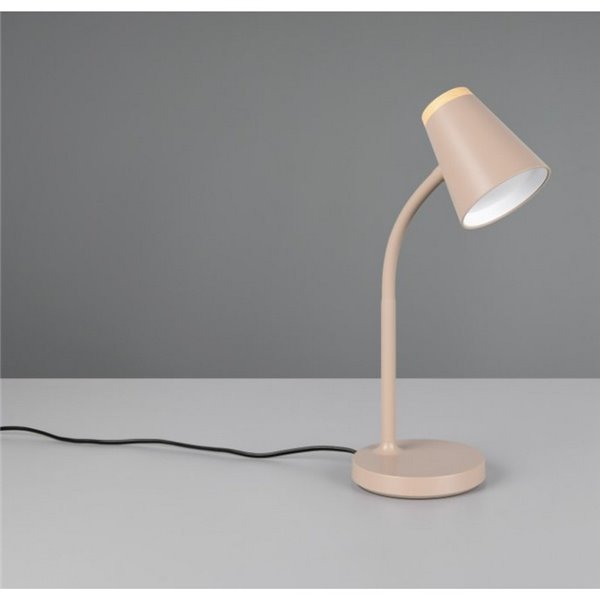 Lámpara LED de sobremesa tipo flexo PONGO brazo flexible interruptor integrado incl. 1x4,5W 500lm 3000K IP20 Beige