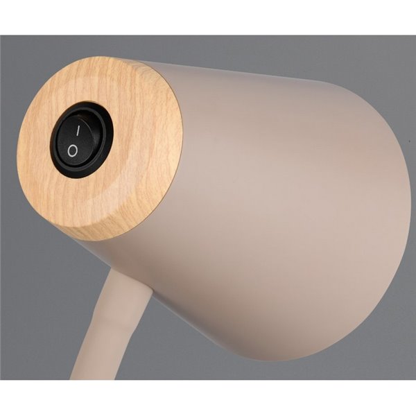 Lámpara LED de sobremesa tipo flexo PONGO brazo flexible interruptor integrado incl. 1x4,5W 500lm 3000K IP20 Beige