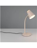 Lámpara LED de sobremesa tipo flexo PONGO brazo flexible interruptor integrado incl. 1x4,5W 500lm 3000K IP20 Beige