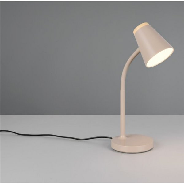 Lámpara LED de sobremesa tipo flexo PONGO brazo flexible interruptor integrado incl. 1x4,5W 500lm 3000K IP20 Beige