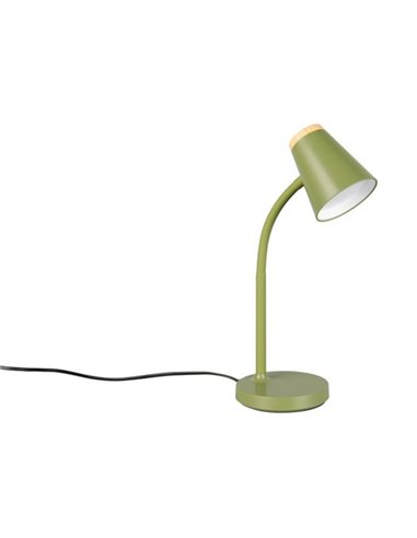 Lámpara LED de sobremesa PONGO tipo flexo, brazo flexible e interruptor integrado incl. 1x4,5W 500lm 3000K IP20 Verde