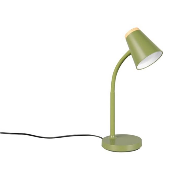 Lámpara LED de sobremesa PONGO tipo flexo, brazo flexible e interruptor integrado incl. 1x4,5W 500lm 3000K IP20 Verde