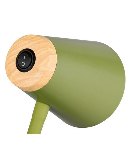 Lámpara LED de sobremesa PONGO tipo flexo, brazo flexible e interruptor integrado incl. 1x4,5W 500lm 3000K IP20 Verde
