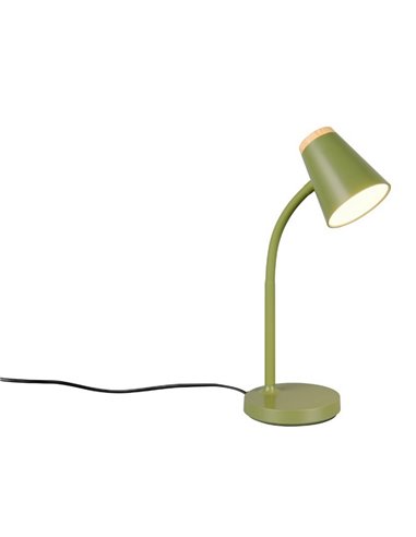 Lámpara LED de sobremesa PONGO tipo flexo, brazo flexible e interruptor integrado incl. 1x4,5W 500lm 3000K IP20 Verde