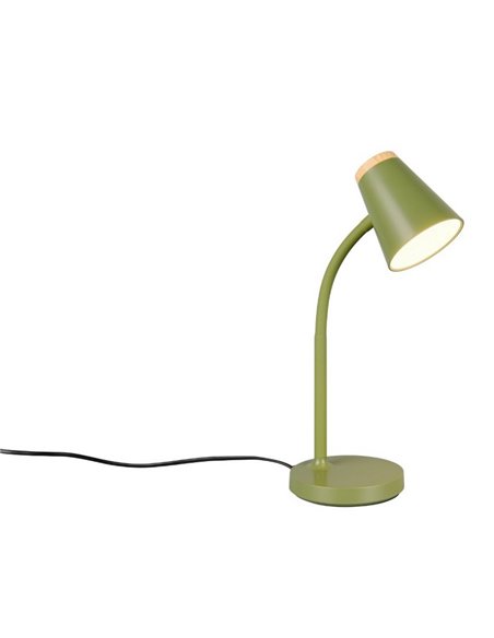 Lámpara LED de sobremesa PONGO tipo flexo, brazo flexible e interruptor integrado incl. 1x4,5W 500lm 3000K IP20 Verde