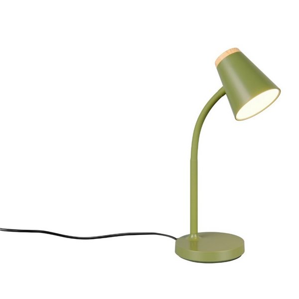 Lámpara LED de sobremesa PONGO tipo flexo, brazo flexible e interruptor integrado incl. 1x4,5W 500lm 3000K IP20 Verde